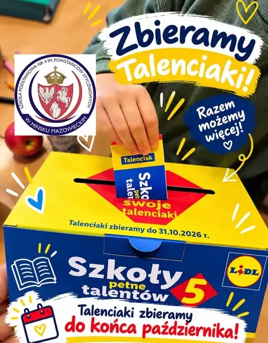 Szkoła Podstawowa nr 4 w Międzyrzecu Podlaskim przypomina o zbiórce Talenciaków